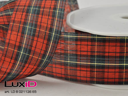 Tartan cut edge 65 red 38mm x 25m